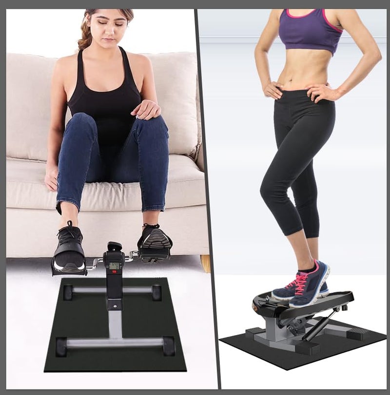 Wiojtry Non-Slip Mat for Under Desk Elliptical and Portable Floor Bike, Elliptical Mats for Seniors Home Sports Mats and Mini Elliptical Exercise Bikes, Ellipse Machine Mat - Image 4
