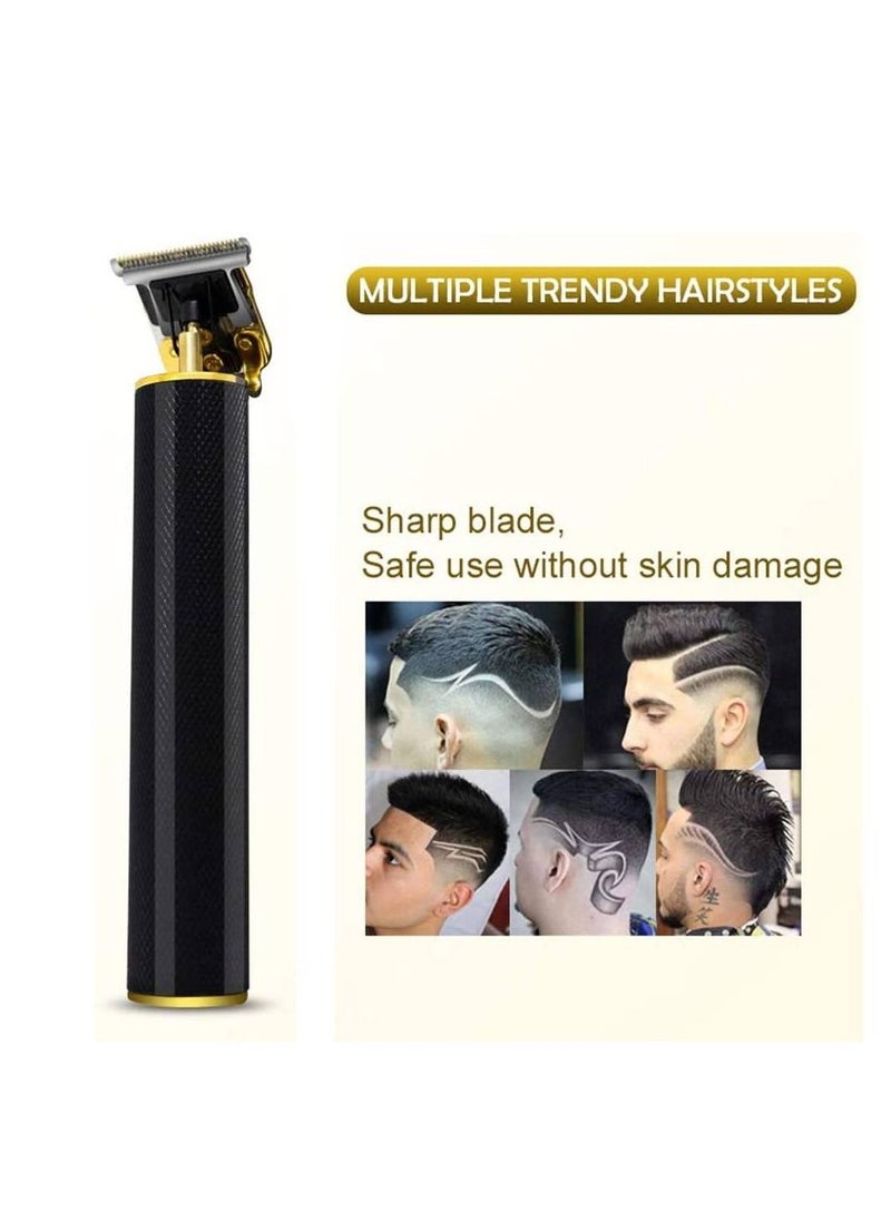 Rabos Rechargeable Hairdresser Cordless Close Cutting T-Blade Trimmer for Men Black  - Image 2