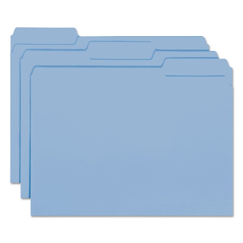 Smead Interior File Folder, 1/3-Cut Tab, Letter Size, Blue, 100 per Box, Expandable File Folders for Filing Cabinet - Image 4