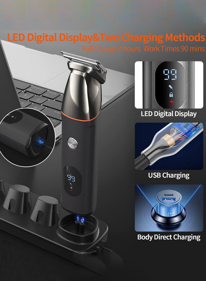 DSP 5 in 1 Beard & Hair Trimmer for Men, Electric Razor IPX6 Waterproof Beard Trimming Kit with Mustache Nose Ear Body Facial, Shaving Kit for Cordless Hair Trimmer, Hair Clippers, Gifts for Men,90642 - Image 5