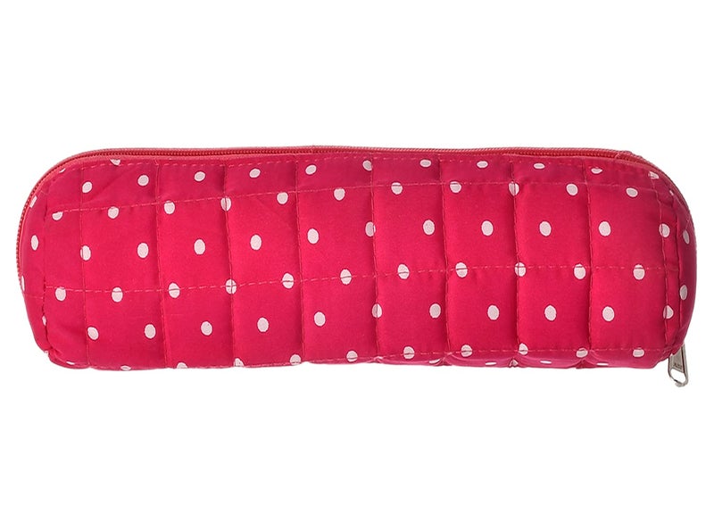 Kuber Industries Kuber Industries Dot Printed Single Rod Cotton Bangle Organizer/Case/Holder/Pouch (Pink)-50KM0764  - Image 2