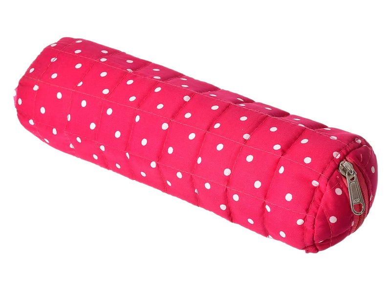 Kuber Industries Kuber Industries Dot Printed Single Rod Cotton Bangle Organizer/Case/Holder/Pouch (Pink)-50KM0764  - Image 3