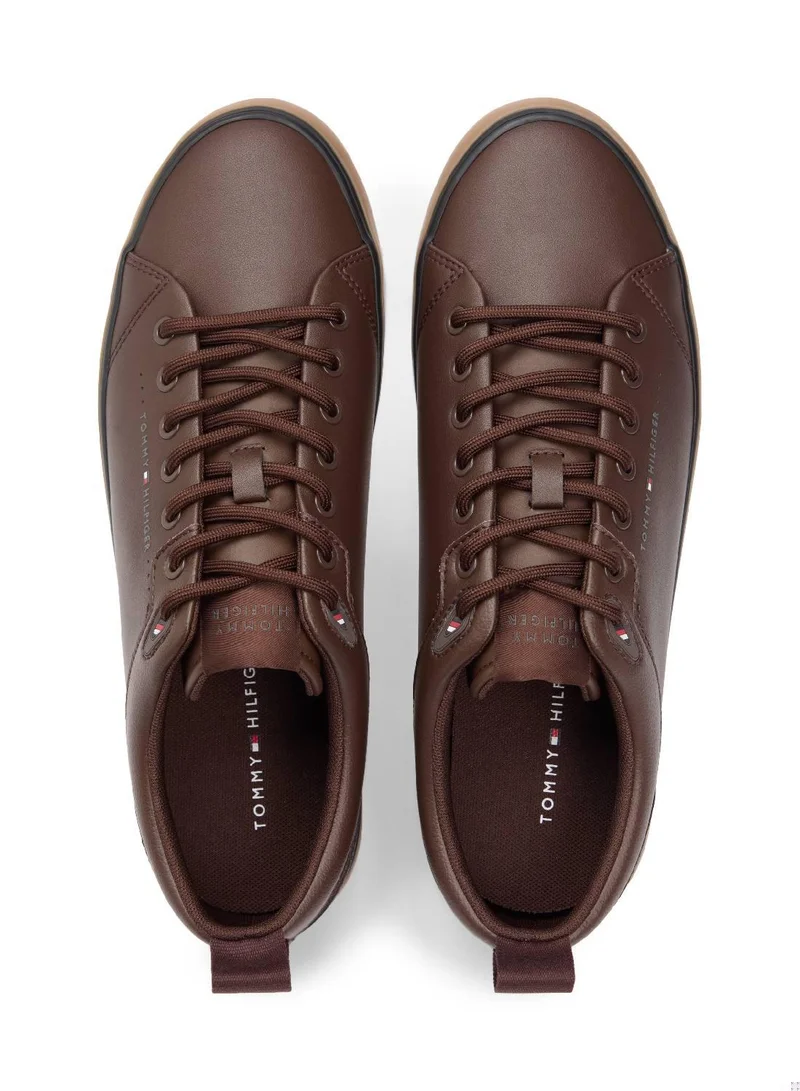 Tommy Hilfiger Cocoa Harlem Mix Leather Sneakers for Men | Best Price UAE