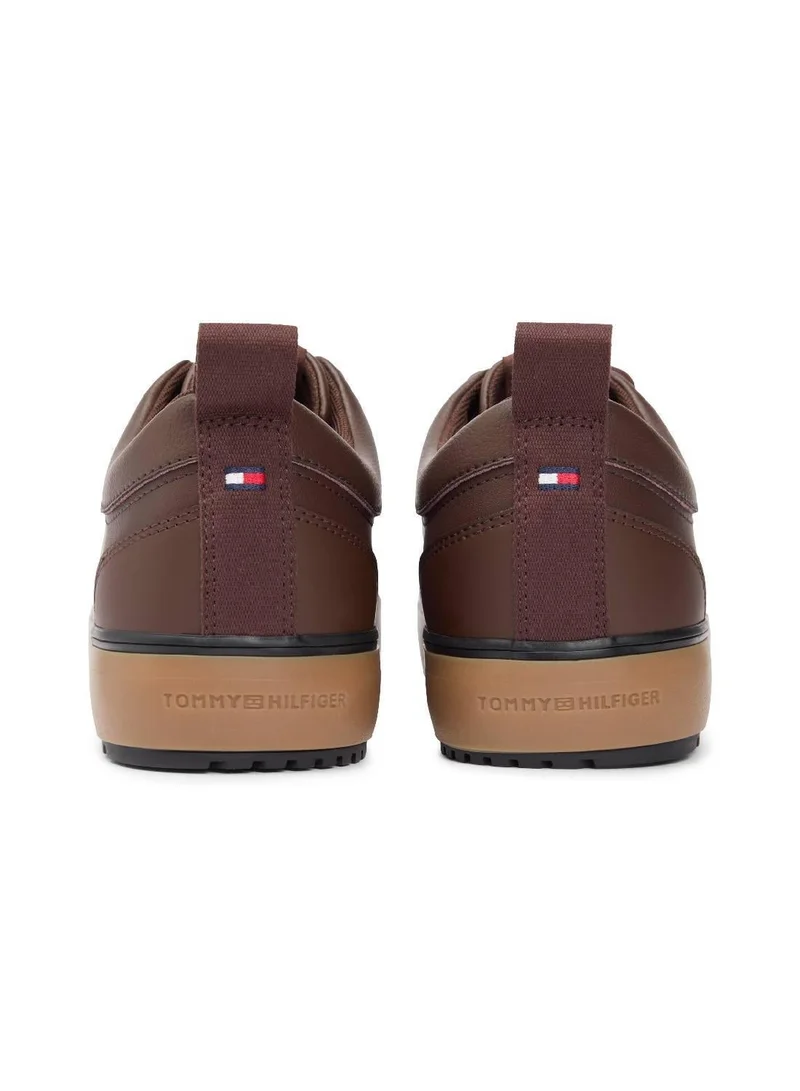 Tommy Hilfiger Cocoa Harlem Mix Leather Sneakers for Men | Best Price UAE