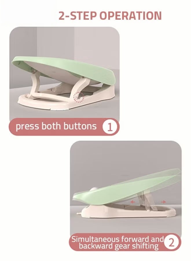 هوكور مقعد حمام الطفل ، كرسي حمام مع كأس شامبو غسيل الشعر للطفل حديث الولادة إلى الطفل الصغير استخدام حمام الدعم في الحوض أو حوض الاستحمام يتضمن 3 مواقف مستلقية - Image 5