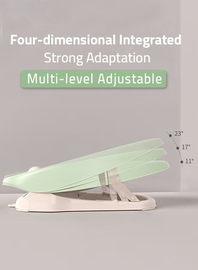 هوكور مقعد حمام الطفل ، كرسي حمام مع كأس شامبو غسيل الشعر للطفل حديث الولادة إلى الطفل الصغير استخدام حمام الدعم في الحوض أو حوض الاستحمام يتضمن 3 مواقف مستلقية - Image 4