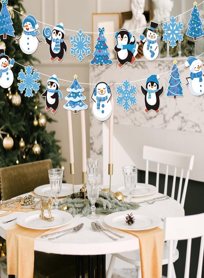 وولاين مجموعة Whaline من 45 قطعة من قصاصات الورق الشتوية، تتضمن ندفة ثلج وبطريق ورجل ثلج وشجرة عيد الميلاد، مع 100 نقطة لاصقة، لون أزرق، لتزيين لوحات الإعلانات الخاصة بعيد الميلاد، مناسبة للأعمال الفنية والحرف اليدوية، والمدارس، والمنازل، والحفلات. - Image 4