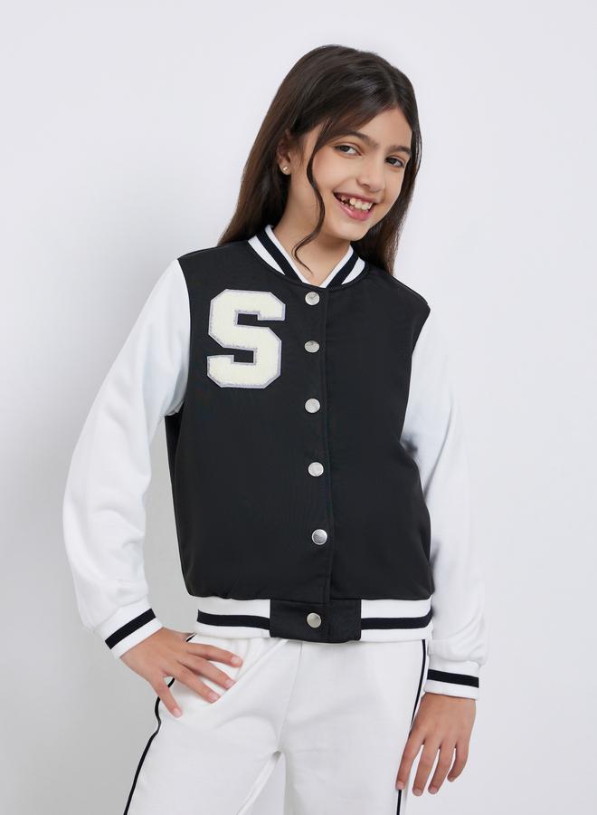 ستايلي جاكيت بومبر بألوان متداخلة وتفاصيل مطرزة - Image 3