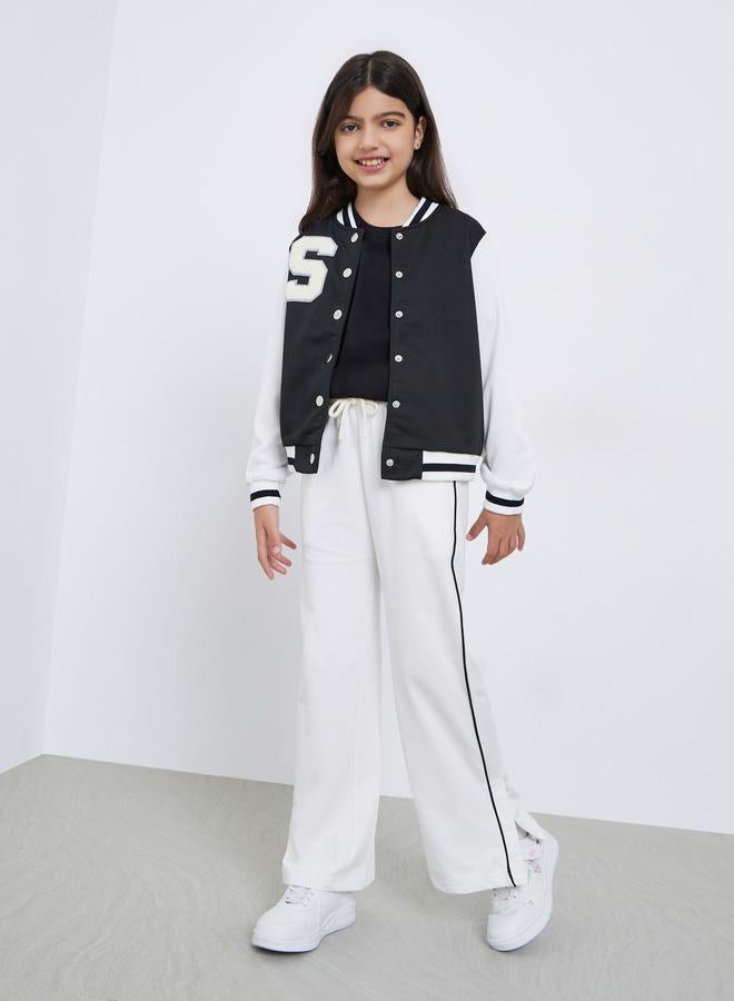 ستايلي جاكيت بومبر بألوان متداخلة وتفاصيل مطرزة - Image 2