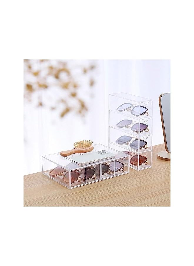 Mumoo Bear Glasses Storage Box Sunglasses Organizer Box Acrylic Storage Box for Jewelry Watch Glasses Display Rack and Desktop Small things Organizer (2)  - Image 2