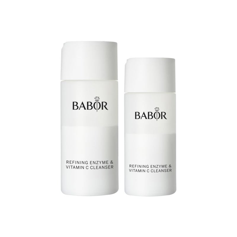 Babor مجموعة BABOR لتنظيف الإنزيمات المكررة وفيتامين C بحجم كامل وحجم سفر - Image 1