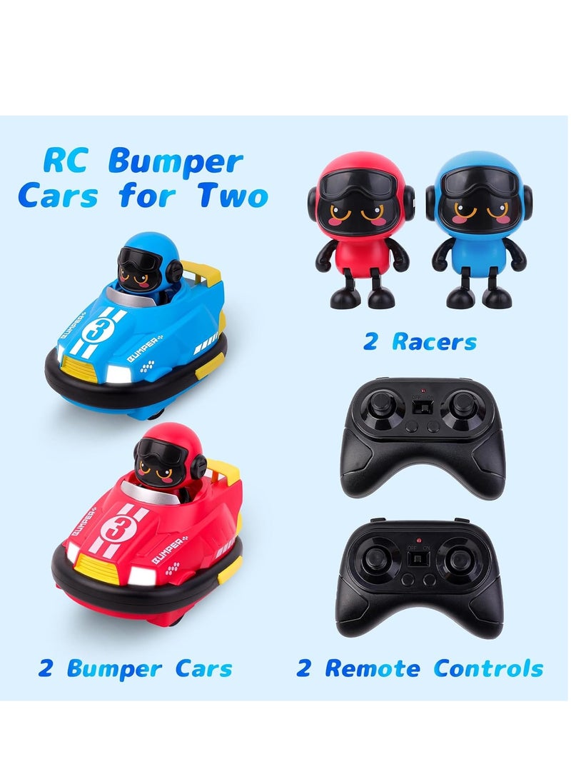 Remote Control Car For Toddlers, Kids Rc Ejecting Bumper Cars, Rc Battle Race Cars Set Of 2 Players With Led Lights And Music For 6 Year Old Boy Birthday Gifts - Image 3