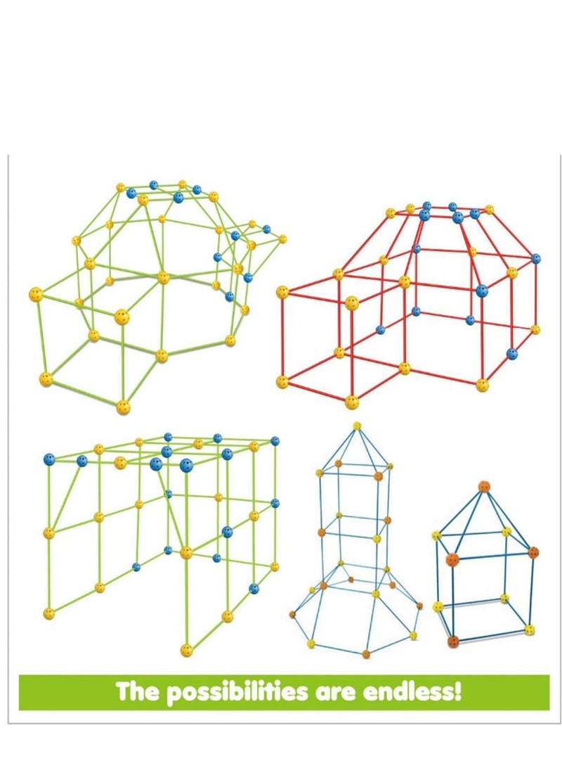 120-Piece Fort Building Kit Luminous with Blanket Construction Forts Toys for Kids Educational Learning Toy  - Image 4