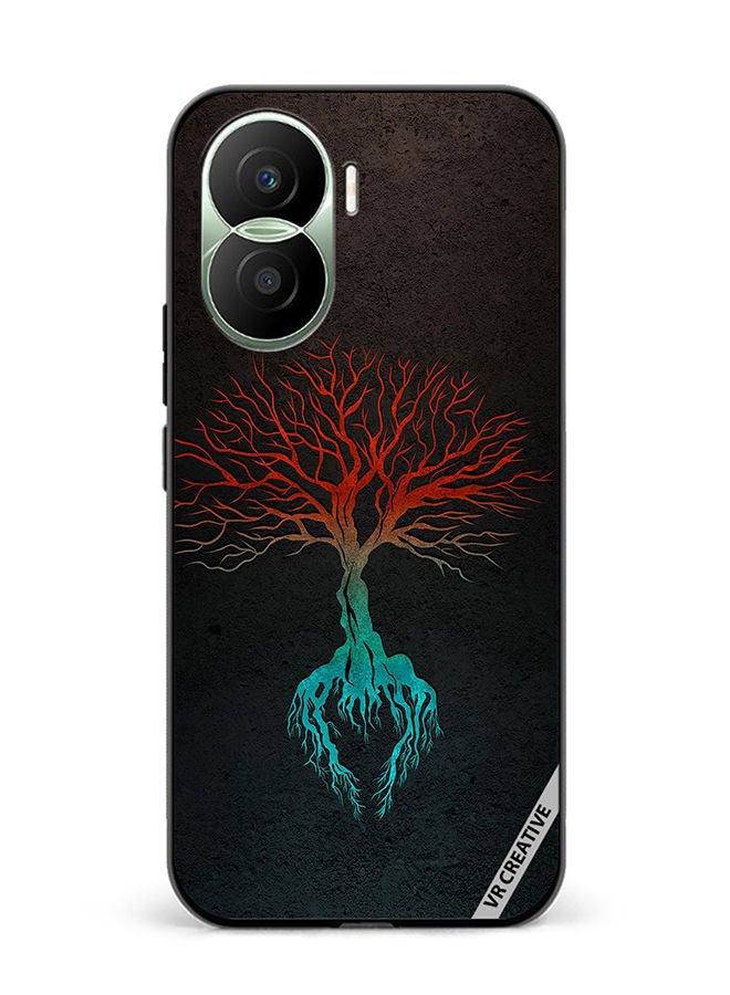 VR CREATIVE Protective Case Cover For Honor Play7T Pro Tree Design Multicolour - Image 1