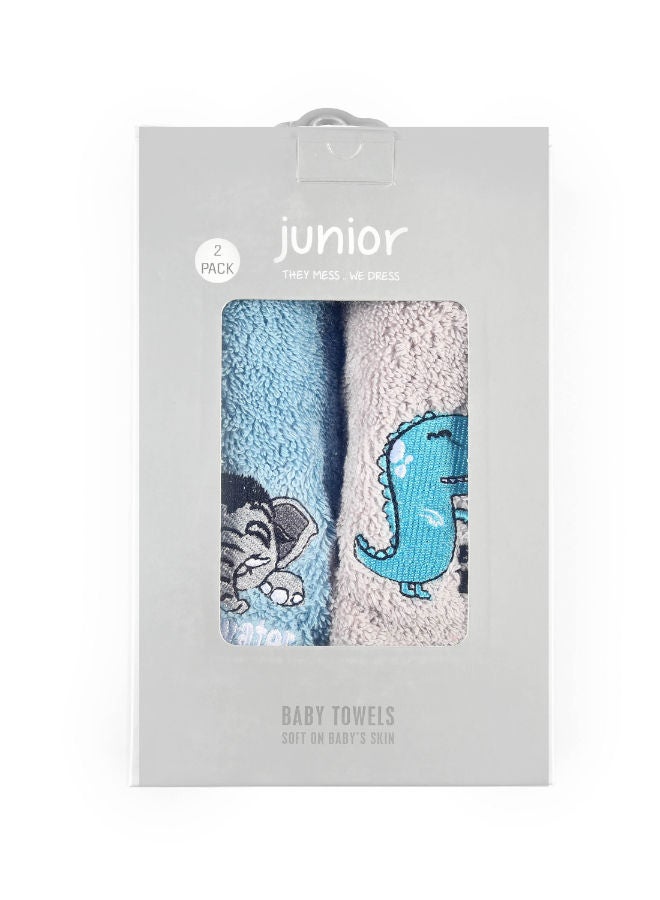 Junior High Quality Cotton Blend and comfy Baby Towel P/2  - Image 1