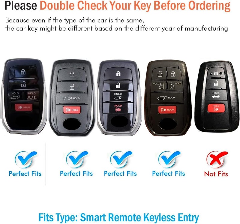 Nan Toyota Key Fob Cover with Keychain - Rose Pink - Image 2