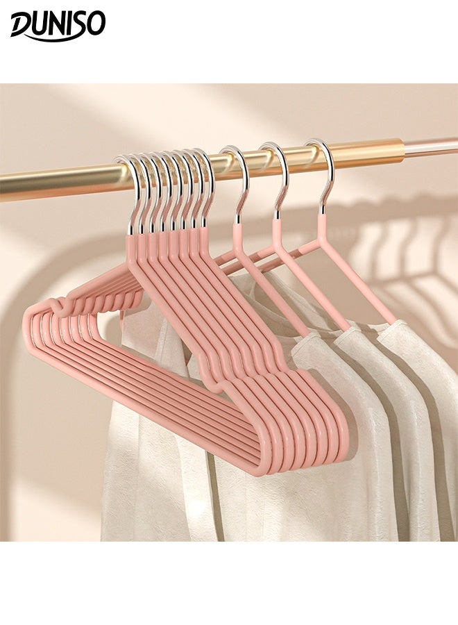 DUNISO 30Pcs Stainless Steel Clothes Hangers Non-Slip Rubber Coated Metal Hangers with Notches Space Saving Storage Organiser Hangers Multi-functional Durable Heavy Duty Strong Clother Hanger for Shirt Pants Dress - Image 1