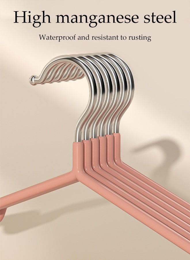 DUNISO 30Pcs Stainless Steel Clothes Hangers Non-Slip Rubber Coated Metal Hangers with Notches Space Saving Storage Organiser Hangers Multi-functional Durable Heavy Duty Strong Clother Hanger for Shirt Pants Dress - Image 3