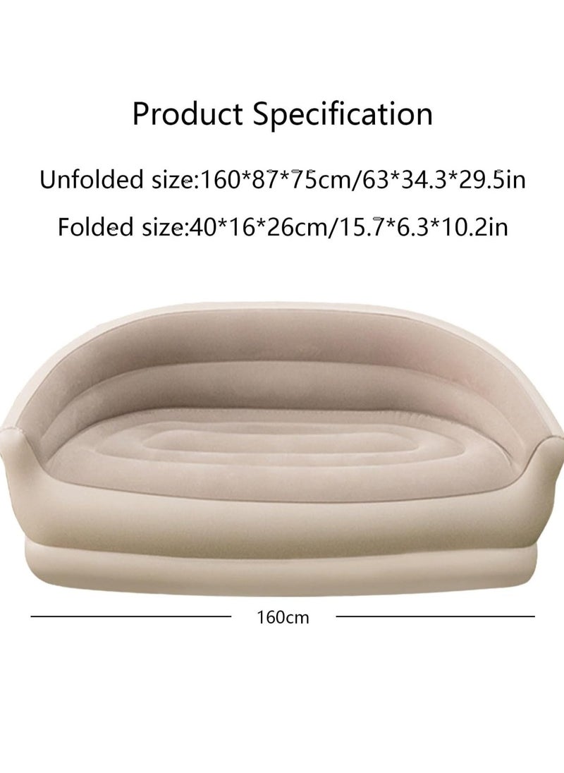 FLYROAD - Automatic Inflatable Sofa, Inflatable Couch with Built-in Air Pump, Camping Inflatable Chair, Portable 2 Seaters Blow Up Sofa for Outdoor Party, Easy to Storage, Adult Sizes, Fast Inflation - Image 1