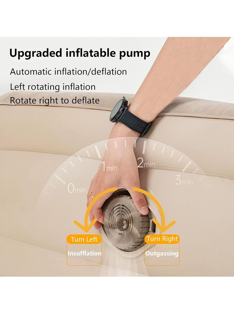 FLYROAD - Automatic Inflatable Sofa, Inflatable Couch with Built-in Air Pump, Camping Inflatable Chair, Portable 2 Seaters Blow Up Sofa for Outdoor Party, Easy to Storage, Adult Sizes, Fast Inflation - Image 1