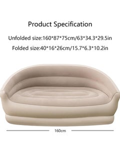 FLYROAD Automatic Inflatable Sofa, Inflatable Couch with Built-in Air Pump, Camping Inflatable Chair, Portable 2 Seaters Blow Up Sofa for Outdoor Party, Easy to Storage, Adult Sizes, Fast Inflation  - Image 2