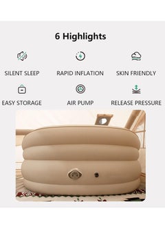 FLYROAD Automatic Inflatable Sofa, Inflatable Couch with Built-in Air Pump, Camping Inflatable Chair, Portable 2 Seaters Blow Up Sofa for Outdoor Party, Easy to Storage, Adult Sizes, Fast Inflation  - Image 4