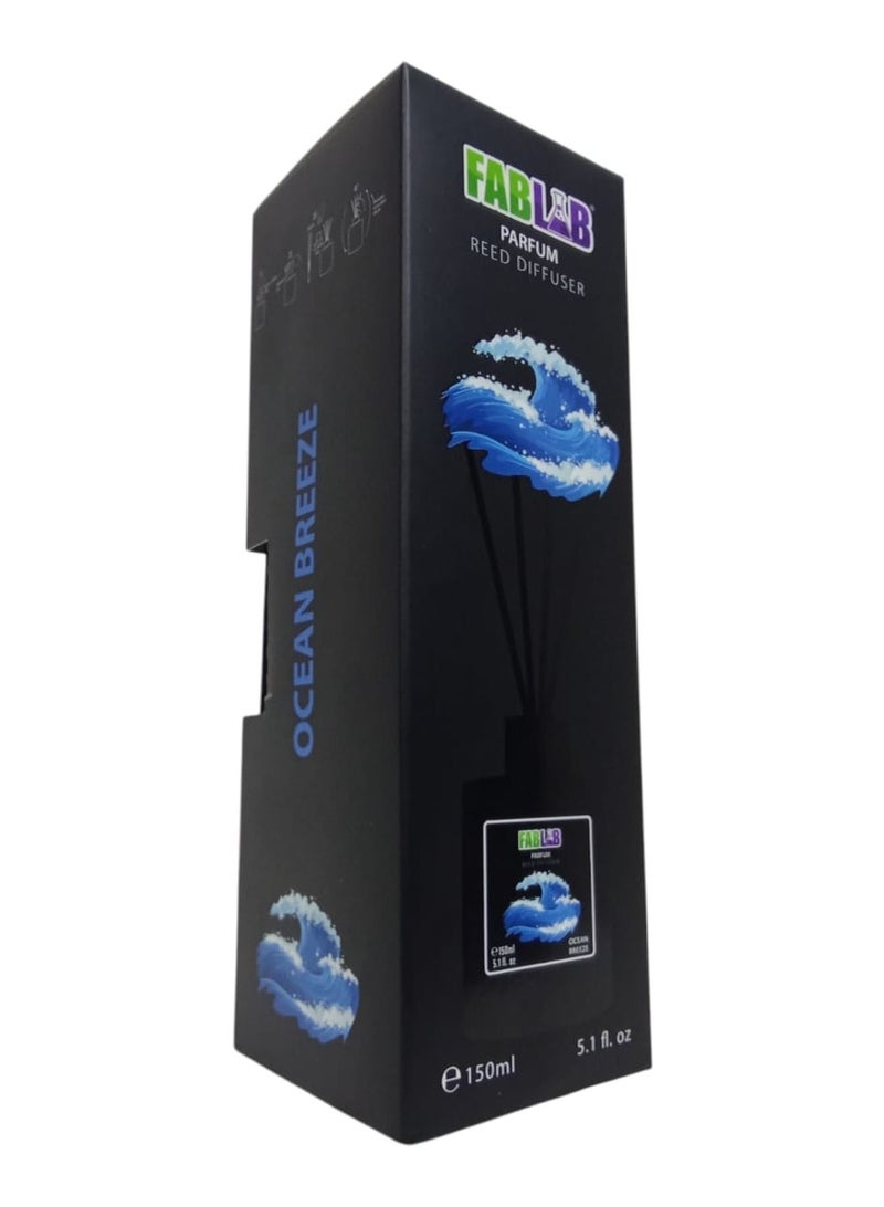 FabLab Parfum Reed Diffuser with Ocean Breeze 150ml - Image 2