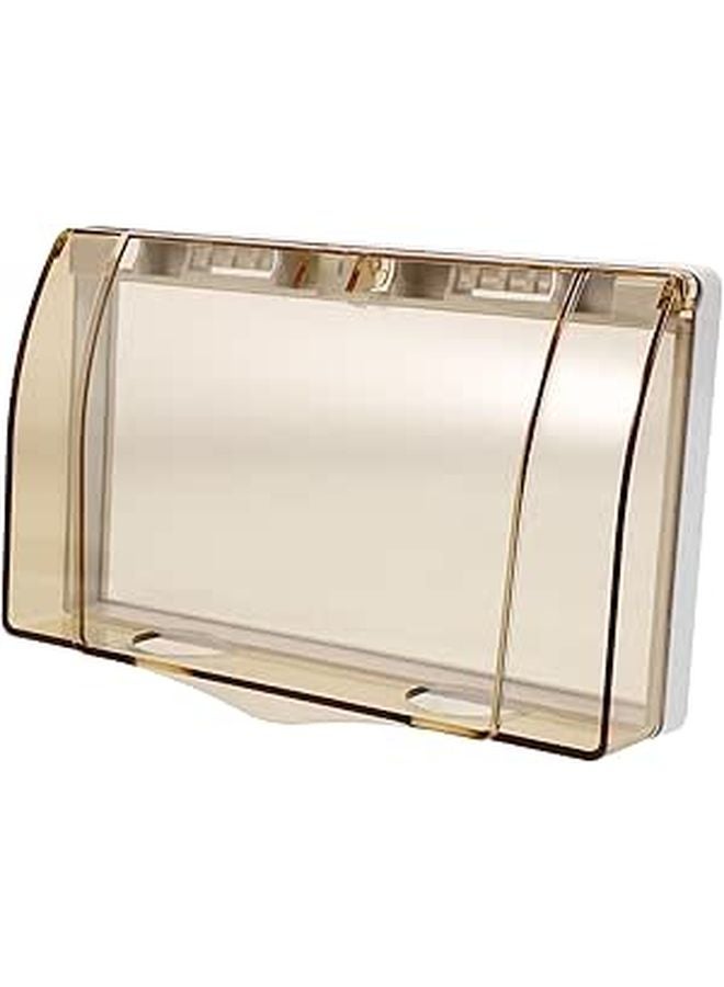 Double Gang 86 Type Waterproof Outlet Cover Wall Plate Light Gold Color - Image 1