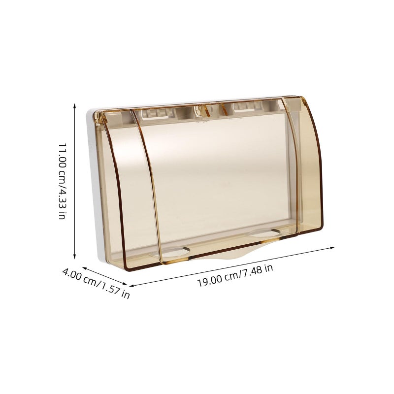 Double Gang 86 Type Waterproof Outlet Cover Wall Plate Light Gold Color - Image 3