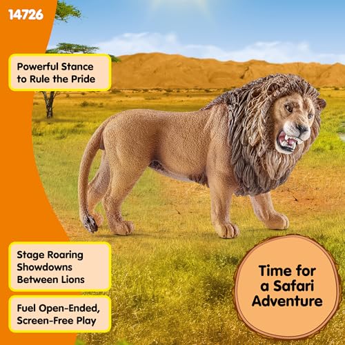 Schleich Wild Life, Animal Figurine, Animal Toys for Boys and Girls 3-8 Years Old, Roaring Lion, Ages 3+ - Image 4