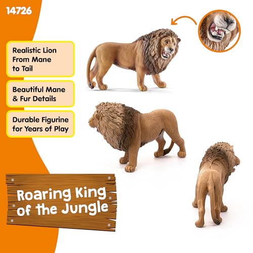 Schleich Wild Life, Animal Figurine, Animal Toys for Boys and Girls 3-8 Years Old, Roaring Lion, Ages 3+ - Image 3