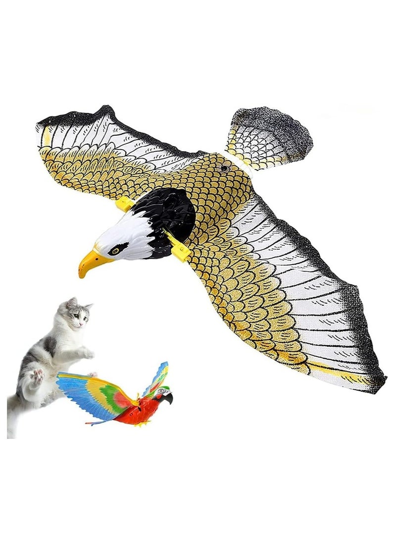 Generic - Simulation Bird Interactive Cat Toy Flying Bird Cat Toy Electric Toy Bird For Cats Flashing Music Funny Cat Toy Cats Kitten Play Hunting Exercising Eliminating Boredom (Eagle)ole not included - Image 1