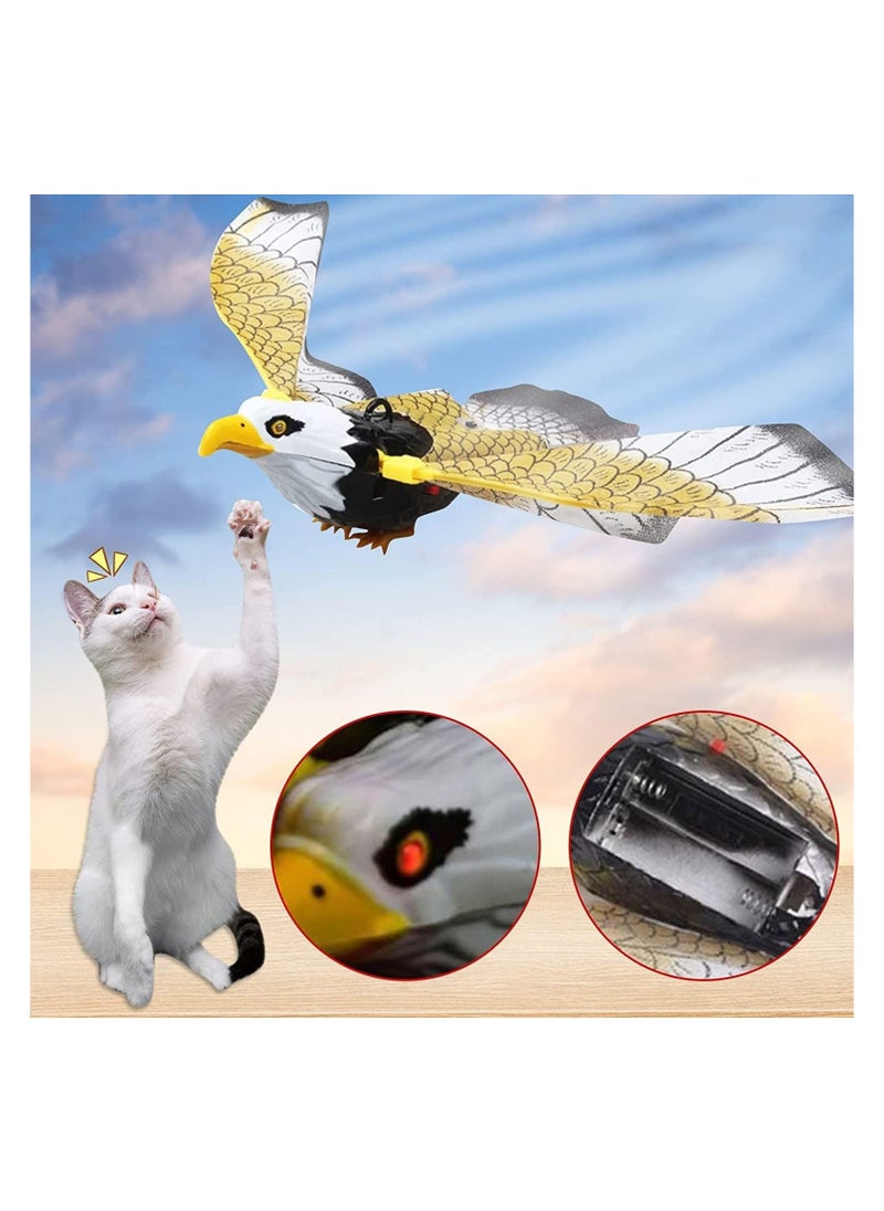 Generic - Simulation Bird Interactive Cat Toy Flying Bird Cat Toy Electric Toy Bird For Cats Flashing Music Funny Cat Toy Cats Kitten Play Hunting Exercising Eliminating Boredom (Eagle)ole not included - Image 1