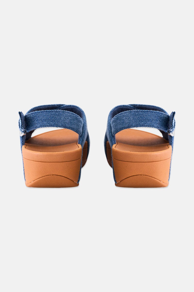 FitFlop صنادل نسائية لولو برباط خلفي قابل للتعديل، أزرق - Image 3