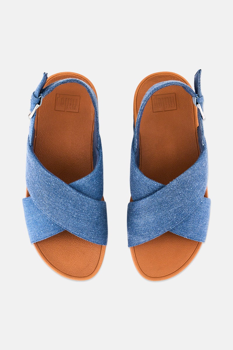 FitFlop صنادل نسائية لولو برباط خلفي قابل للتعديل، أزرق - Image 2