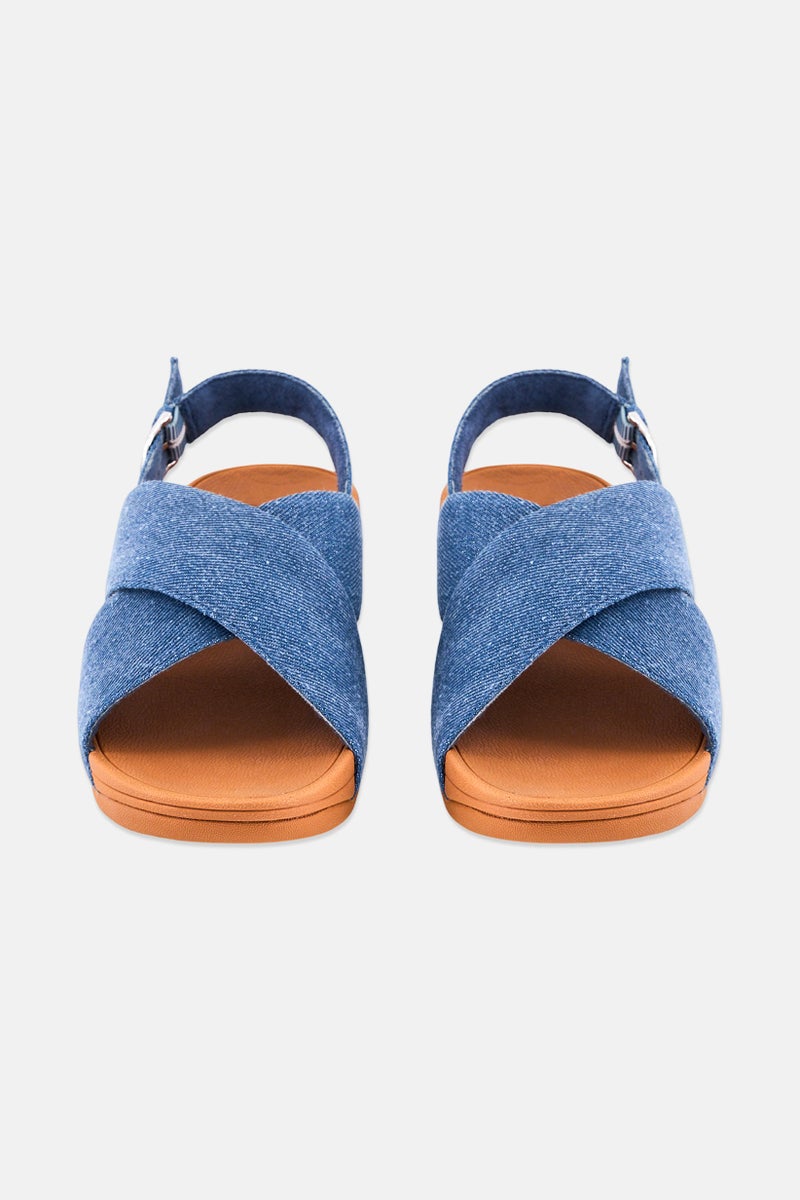 FitFlop صنادل نسائية لولو برباط خلفي قابل للتعديل، أزرق - Image 4