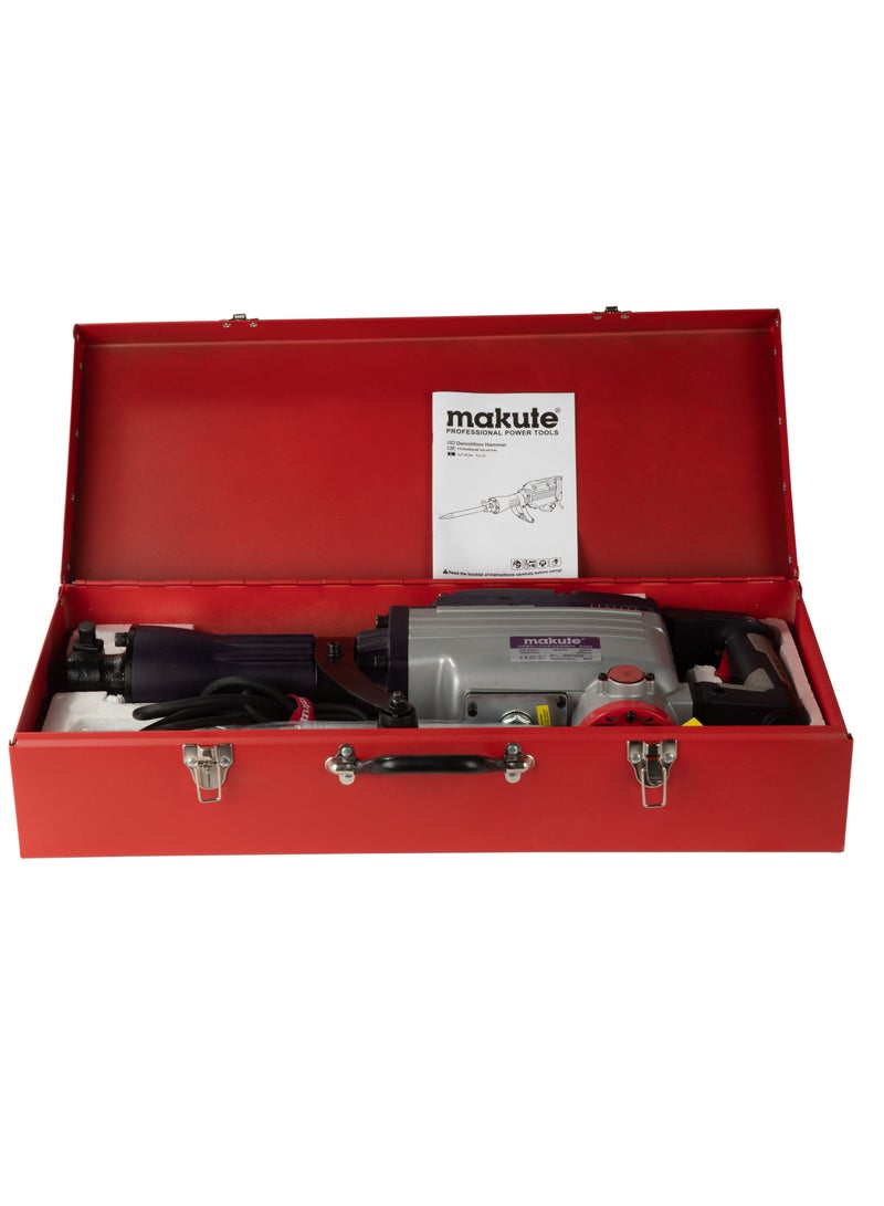 makute Electric Demolition Hammer, Hammer Breaker: 2200W Motor, 65mm, 45J Impact Energy - DH65 - Image 3