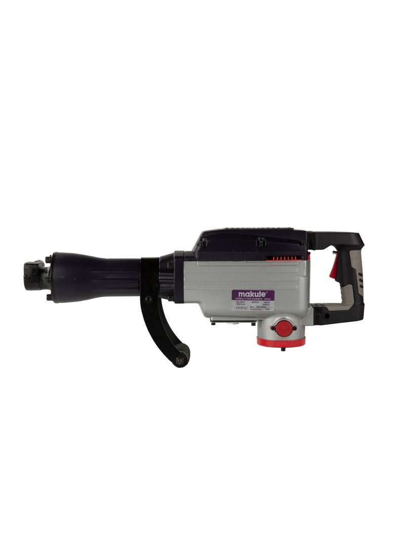 makute Electric Demolition Hammer, Hammer Breaker: 2200W Motor, 65mm, 45J Impact Energy - DH65 - Image 2