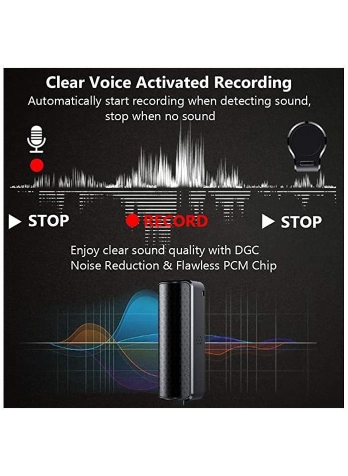 Generic - Mini Voice Activated Recorder, 32GB Super Long 800 Hours Recording Capacity, 3200mAh Battery, 365 Standby, Audio Sound Recording Continuous Listening Device w/Strong Magnetic - Image 1