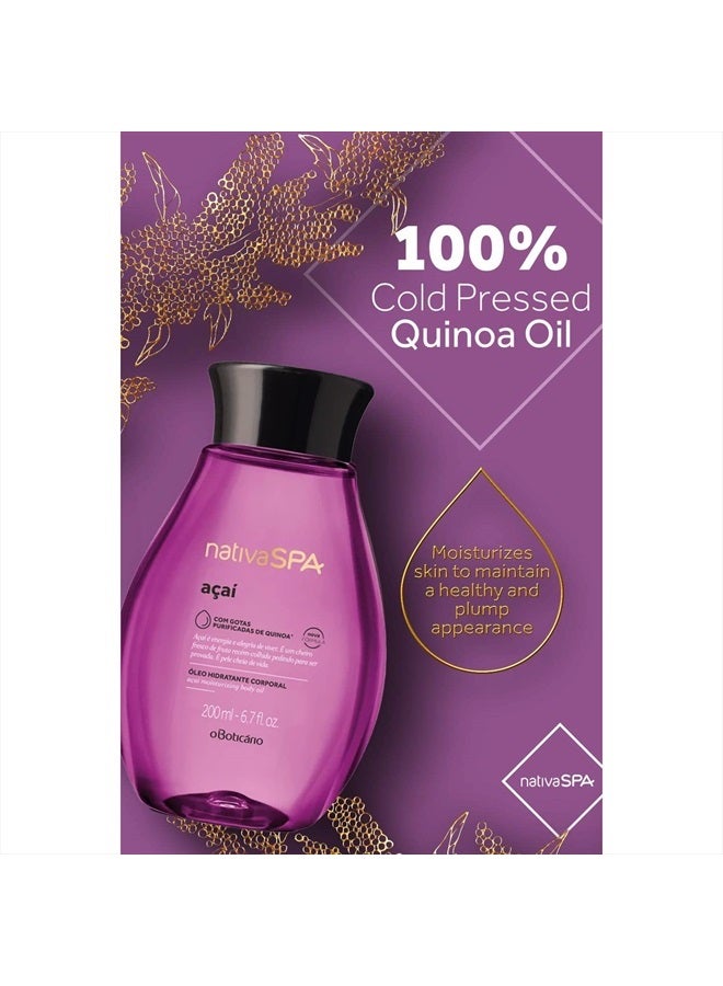 NATIVA SPA O BOTICÁRIO Nativa SPA by O Boticário, Açaí Body Oil, Scented Moisturizer, 6.8 Ounce - Image 5