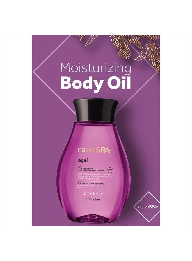 NATIVA SPA O BOTICÁRIO Nativa SPA by O Boticário, Açaí Body Oil, Scented Moisturizer, 6.8 Ounce - Image 3