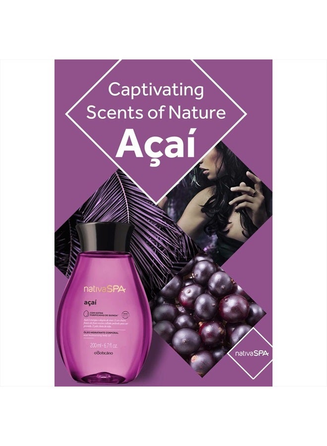 NATIVA SPA O BOTICÁRIO Nativa SPA by O Boticário, Açaí Body Oil, Scented Moisturizer, 6.8 Ounce - Image 4