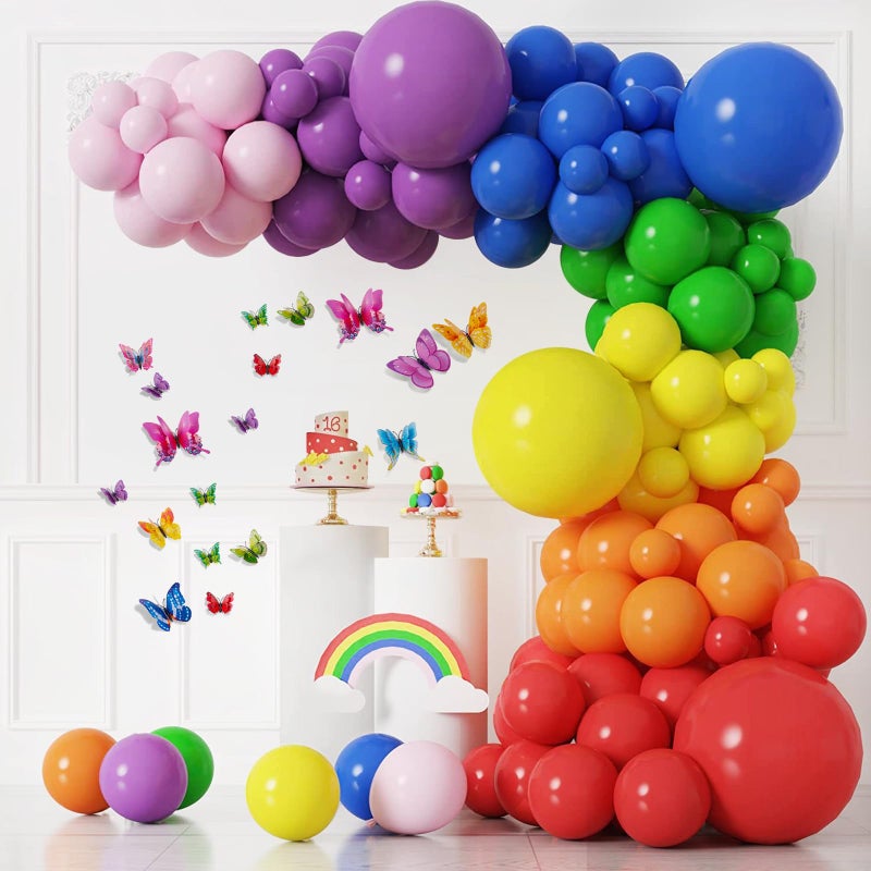 SAOROPEB 3D Butterfly Wall Decor  48 Pcs Double Layer Butterfly Decorations for Party Decorations Locker Decor Refrigerator Decal  Reusable (Colorful) - Image 3