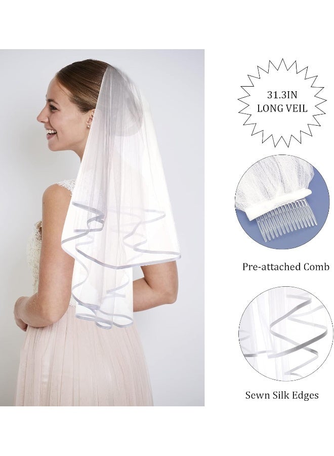 CIEHER CIEHER Crystal Crown + Bride to Be Sash + Veil Set, Bachelorette Party Bridal Shower Decorations  - Image 2