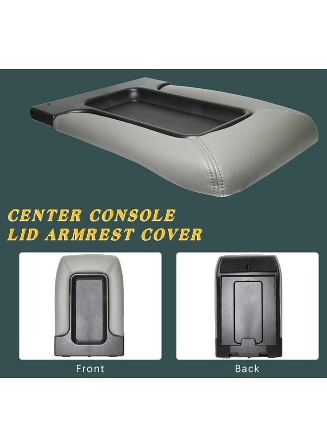 GMC Yukon Center Console Armrest Cover Black 2001-2006 Synthetic Leather Replacement - Image 4