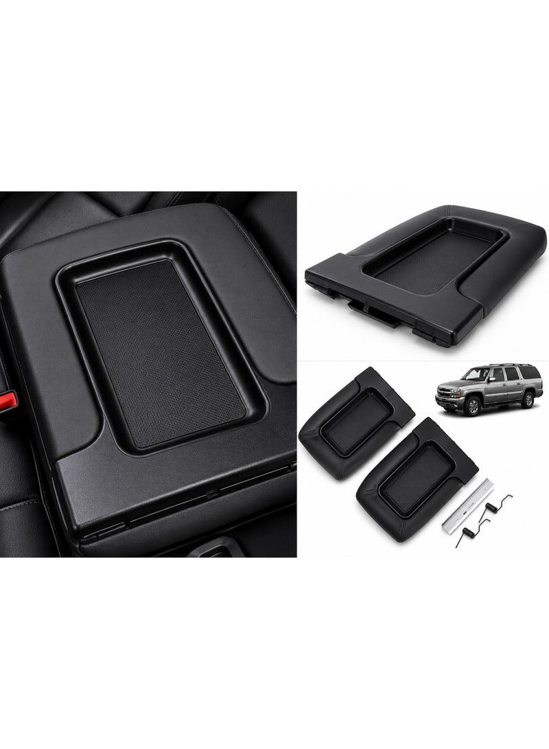 GMC Yukon Center Console Armrest Cover Black 2001-2006 Synthetic Leather Replacement - Image 1