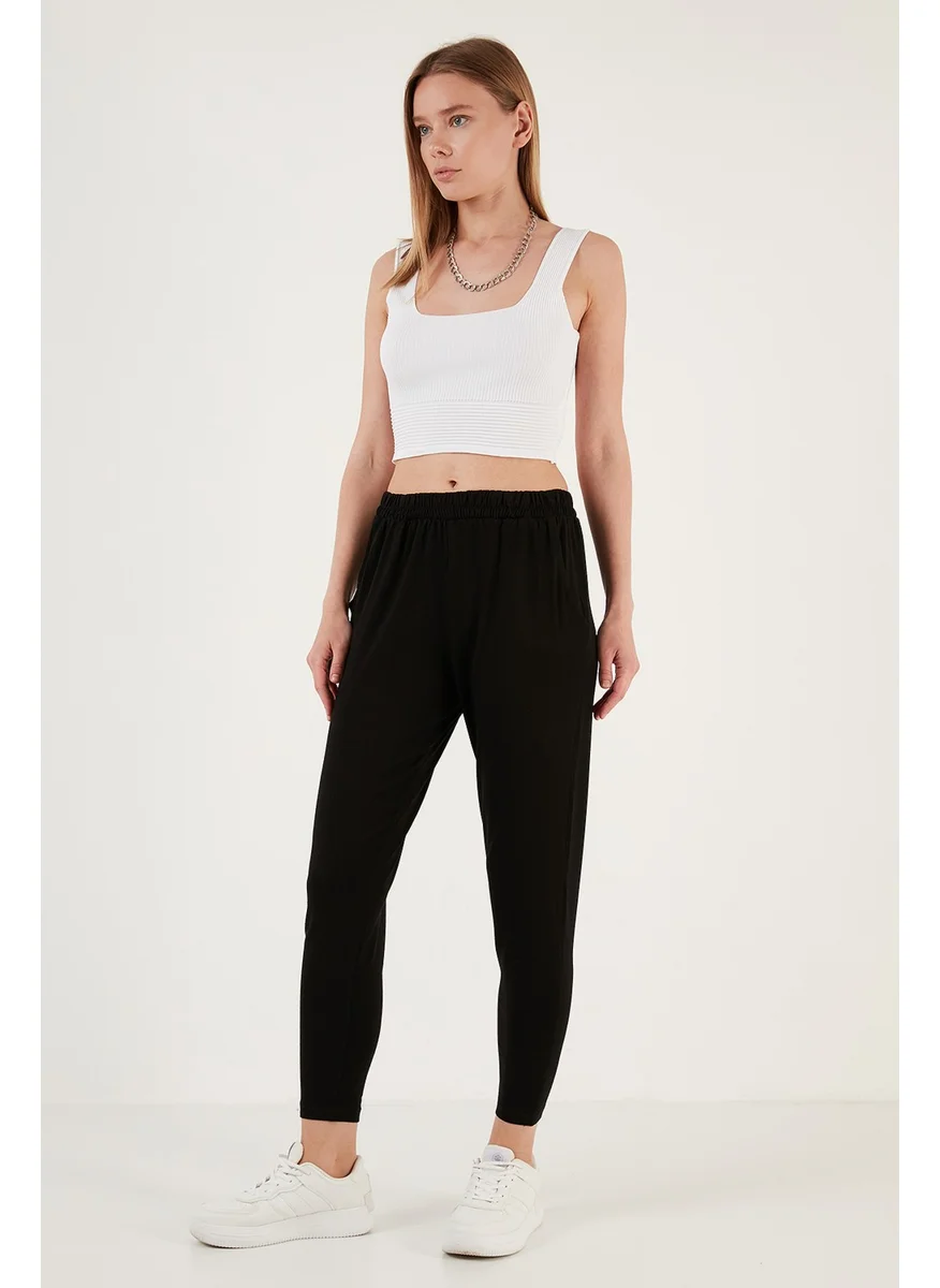 ليلا Relaxed Cut Pocketed Elastic Waist Banded Trousers Women's Trousers 5865026