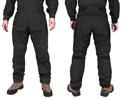 KRYDEX Tactical Men's K3 Combat Pants with Knee Pads (US, Alpha, Small, Regular, Regular, Black) - Image 2