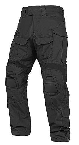 KRYDEX Tactical Men's K3 Combat Pants with Knee Pads (US, Alpha, Small, Regular, Regular, Black) - Image 1