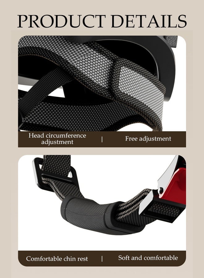 DUNISO Open Face Helmet, Scooter Helmet With Detachable Goggles, Adjustable Head Circumference, Shock And Fall Resistant, Comfortable And Breathable，Suitable For Both Men And Women  - Image 4